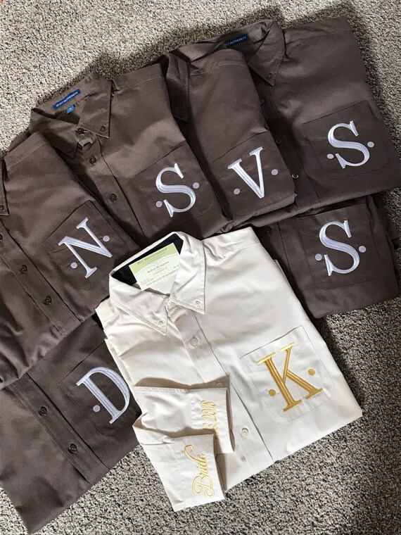 monogrammed oversized shirts