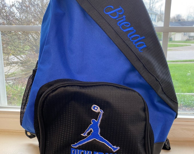 Embroidered Pickleball bag w/Name, Personalized Monogram Shoulder Sling Bag