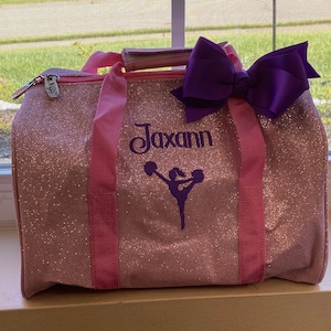 Glitter Gymnastics Duffel Bag: Custom Embroidered Cheer Bag