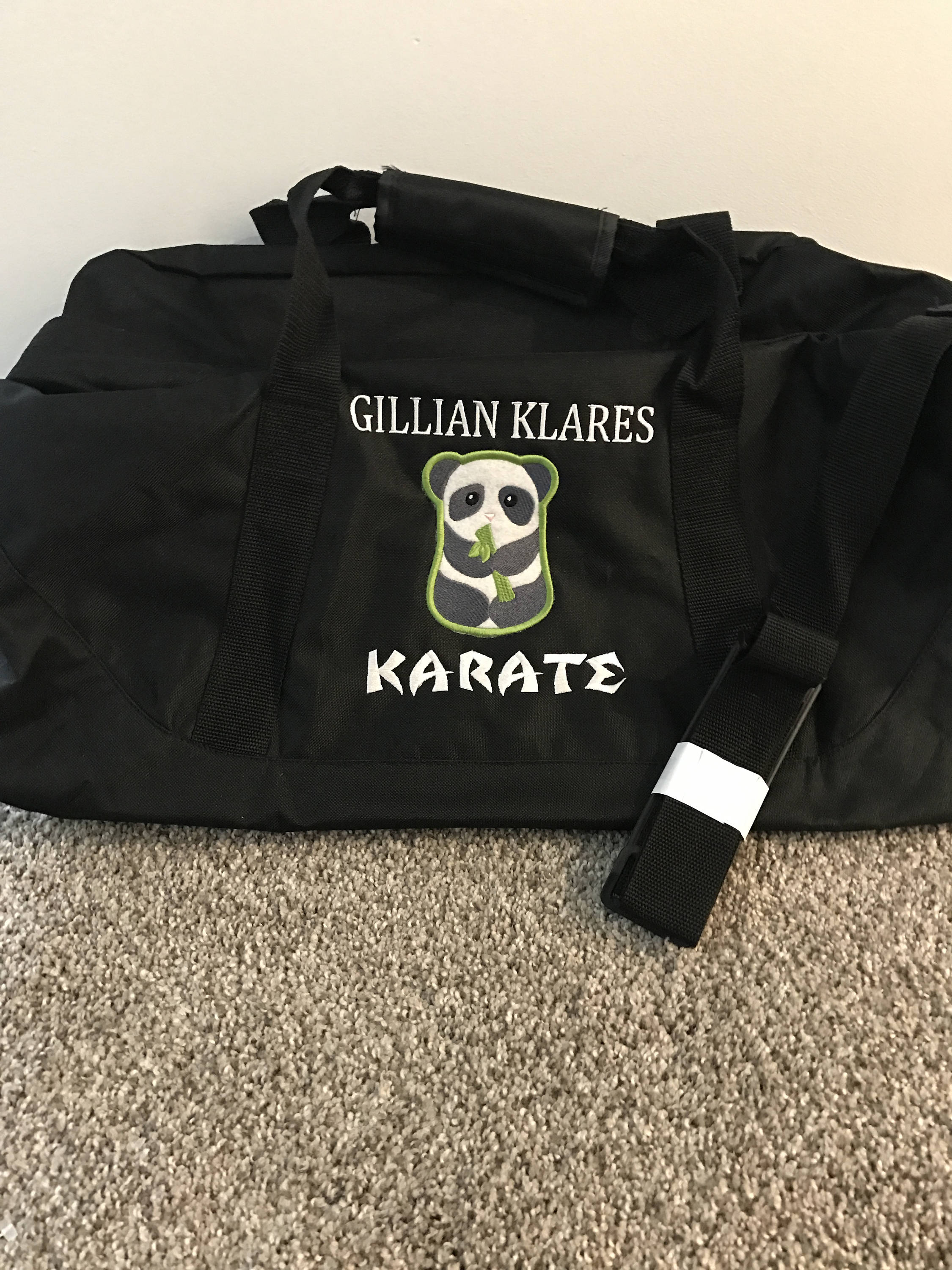 panda duffle bag