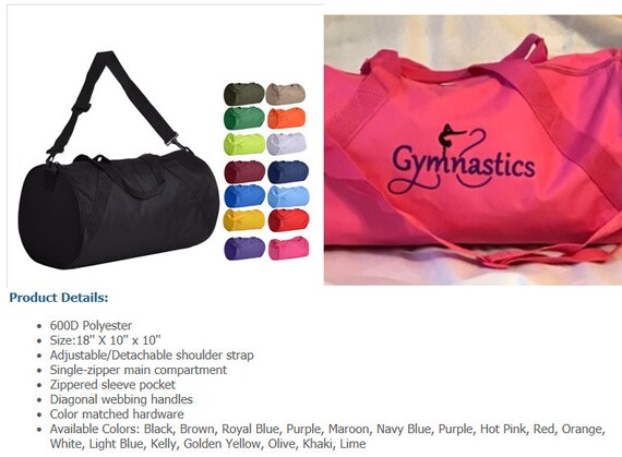 gymnastics gym bag