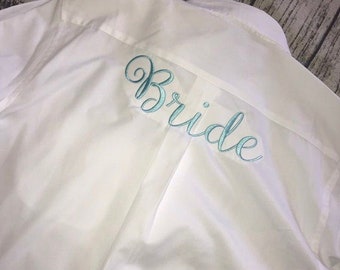 Monogram Bride Oxford Shirt,  Personalize button down shirts