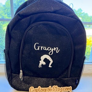 Glitter Backpack: Monogrammed Cheer Dance Gymnastics Ice Skating Bag