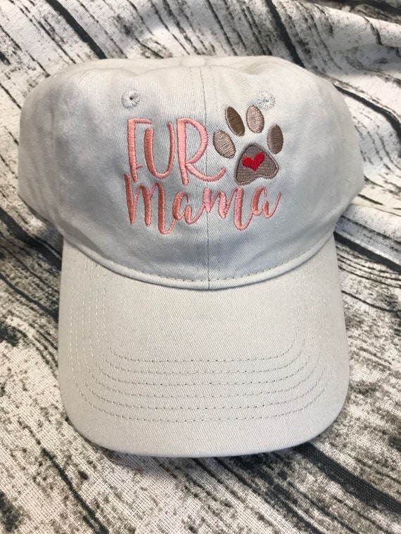 Fur Mama Baseball or Trucker Hat, Add the Name on Back!!