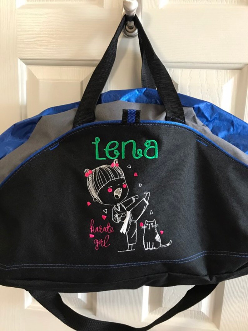 Girls Karate Gear Bag Custom Duffle Bag Martial Arts Etsy