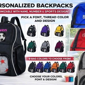 Soccer Backpack with Name: Personalized Sports Bag
