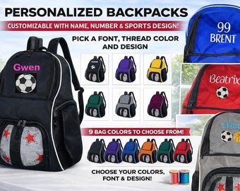 Soccer Backpack with Name: Personalized Sports Bag