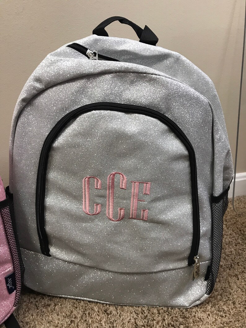 GLITTER Backpack / Monogrammed Girl's Backpack Etsy