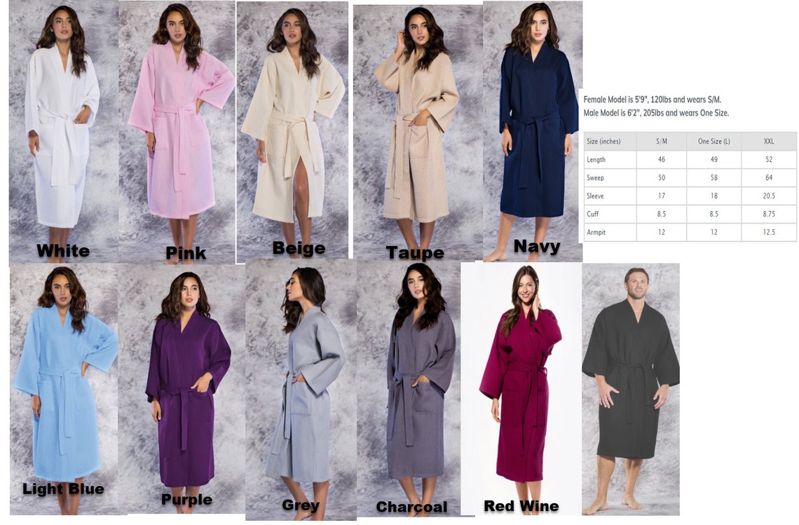 1 Set Personalized Embroidered Spa Robes 1 Set 2 Robes 2 Etsy