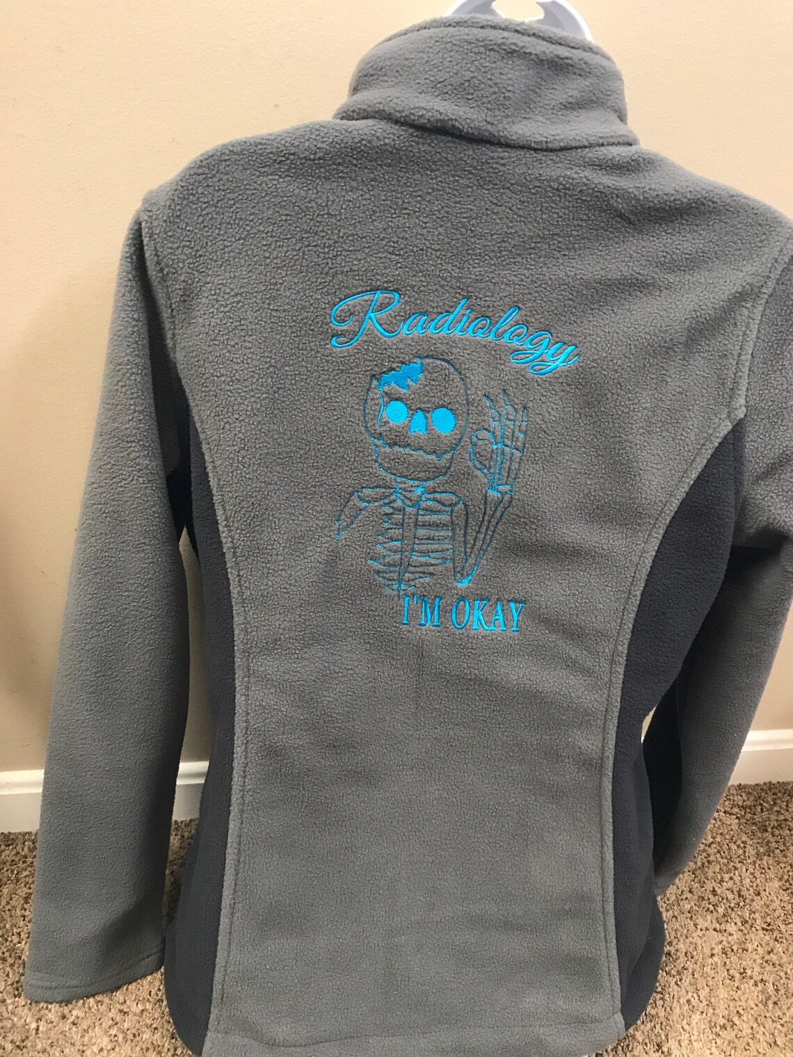 Radiology Colorblock Jacket Embroidered Medical Full Zip Etsy