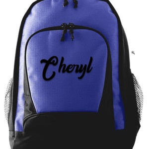 PERSONALIZED BACKPACK/ Monogrammed Sports Backpack,  Back to School, Cheer Dance Bag, Sports Backpack - Gymnastics Dance Competition Bag