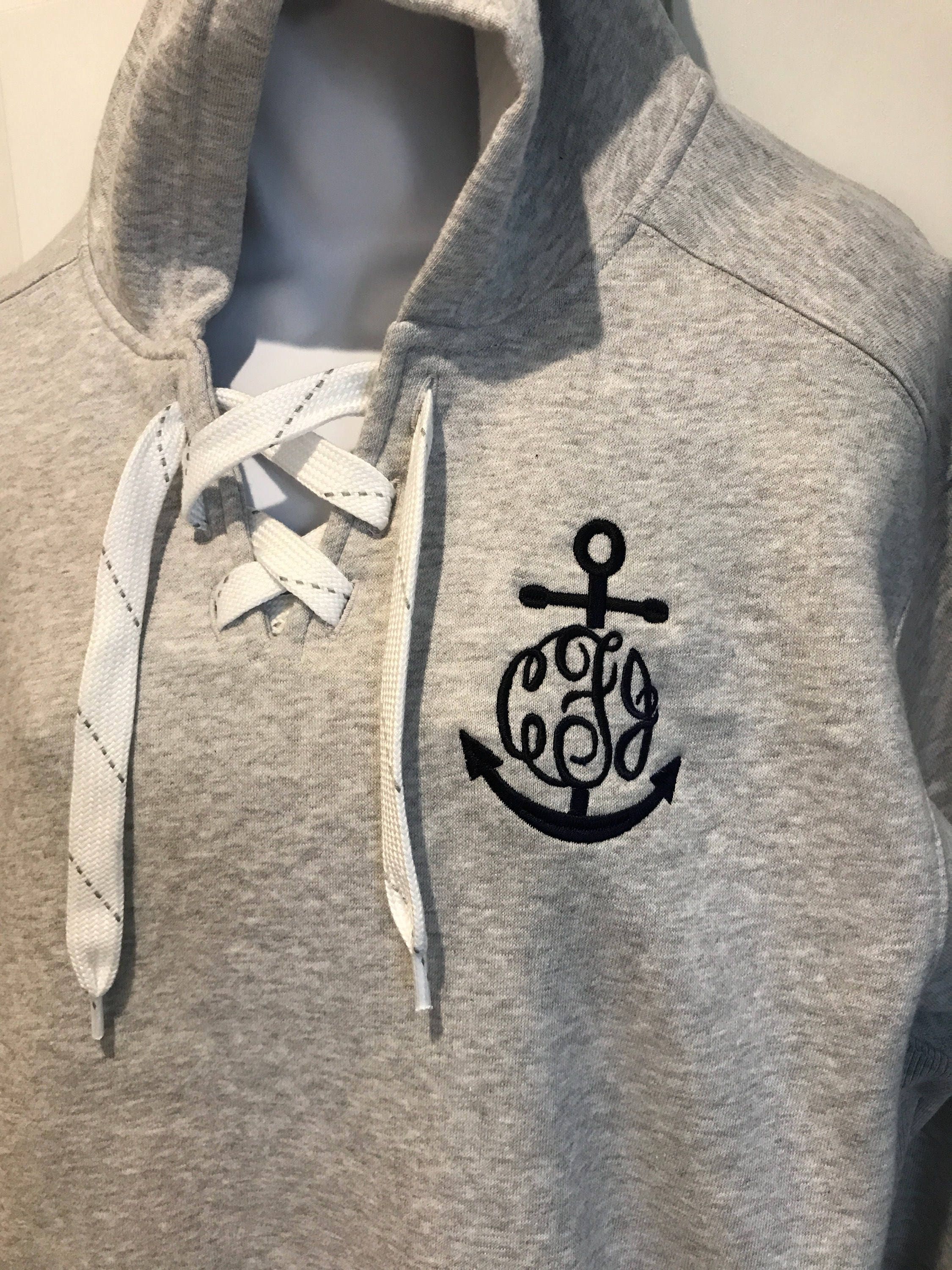 hockey lace sweatshirt