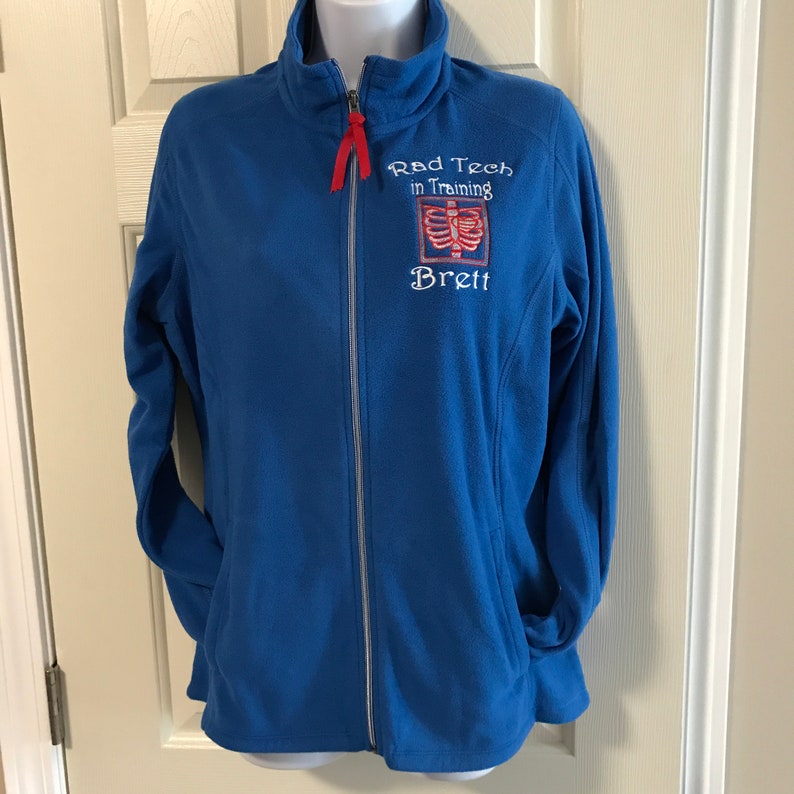Personalized Nurse Fleece Jacket Embroidery Medical jacket Etsy