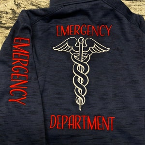 Nursing Jacket Embroidered Back Design and Front Name and - Etsy