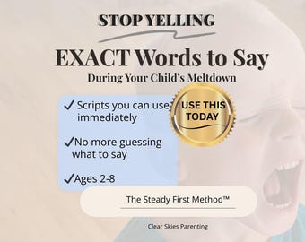 Toddler Tantrum Scripts | What to Say Instead of Yelling | Gentle Parenting Scripts for Meltdowns, Hitting, Not Listening (Ages 2–8)