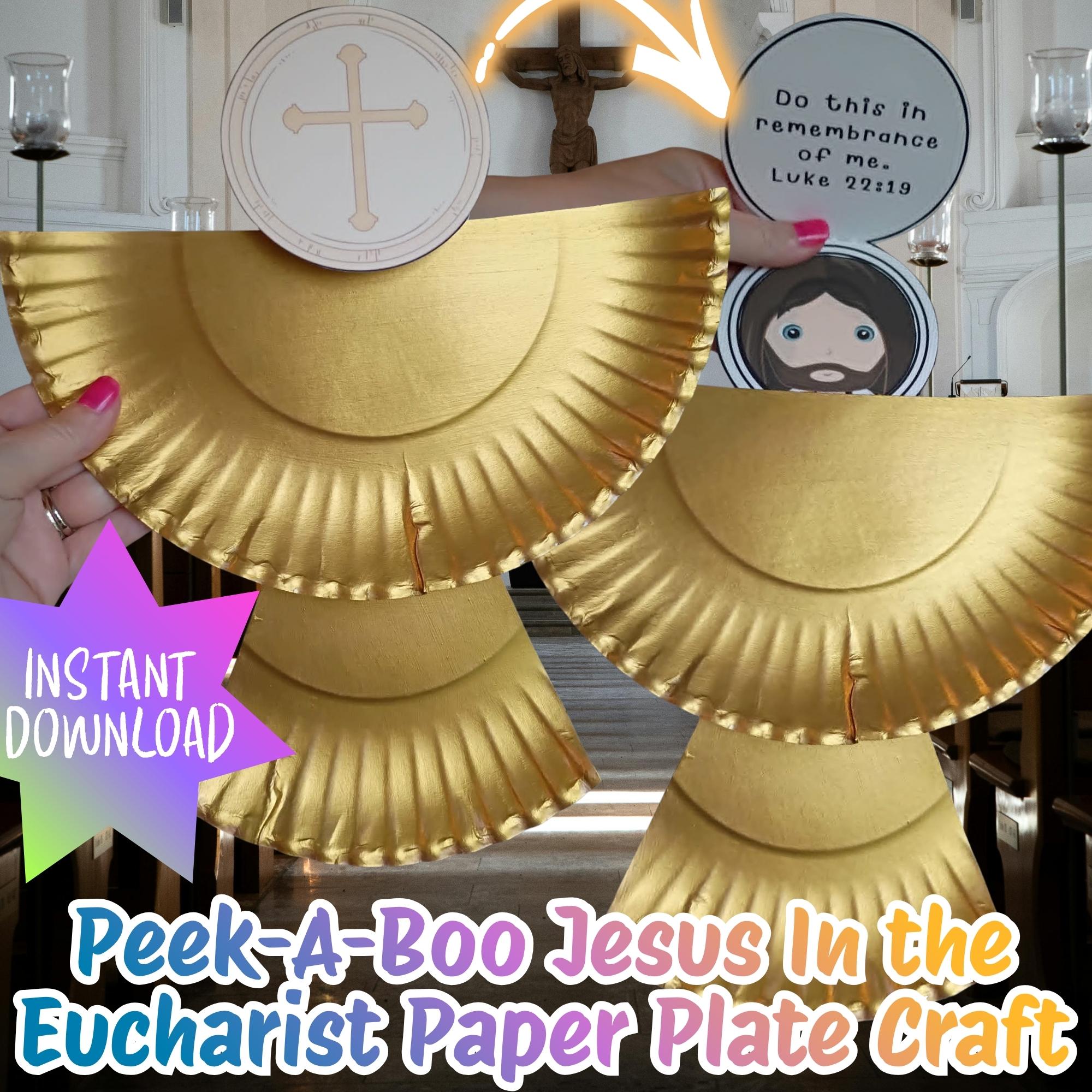 Kids Eucharist craft, Holy communion paper plate activity, Jesus…