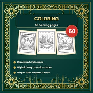Muslim Kids Activity Book, 200 Pages | Islamic Coloring, Mazes, Word Search PDF image 5