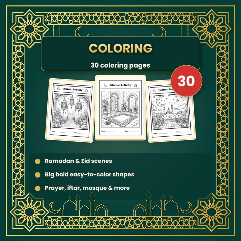 Islamic Worksheets for Kids, 125 Pages | Muslim Homeschool Printable (PDF) image 5