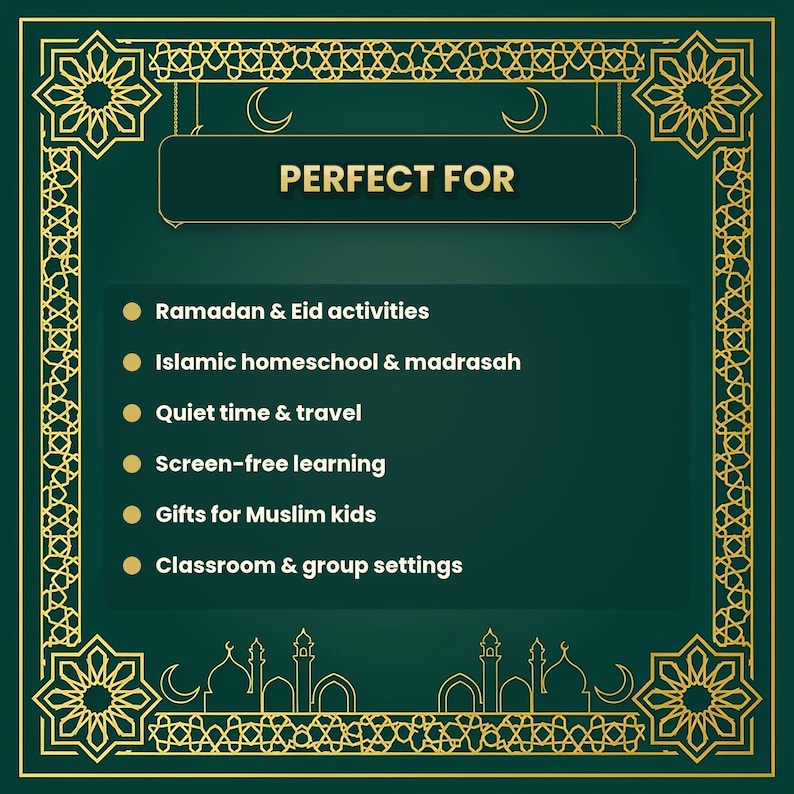 Muslim Kids Activity Book, 200 Pages | Islamic Coloring, Mazes, Word Search PDF image 8