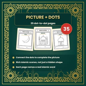 Muslim Kids Activity Book, 200 Pages | Islamic Coloring, Mazes, Word Search PDF image 6