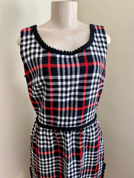 vintage parade new york plaid dress, black, white