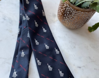 Vintage Navy Statue of Liberty Necktie 1886-1986 by Castle Neckwear - MRA Excellent Condition