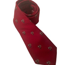 Vintage Christmas tie, Santa Claus necktie, Baas of Grand Haven, 80s xmas, holiday fashion accessories