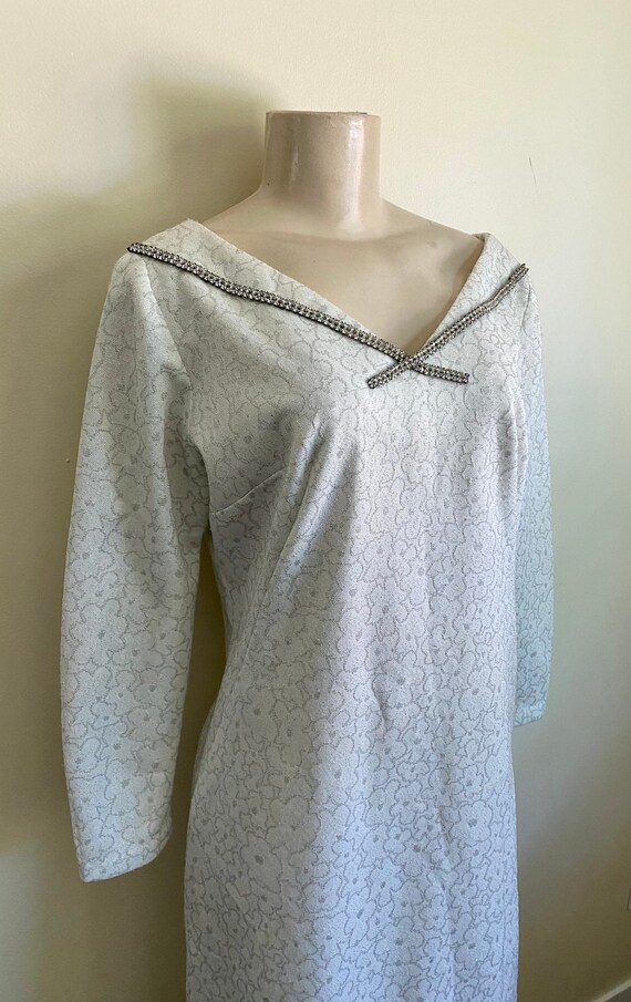 vintage 60s glittery silver Gem