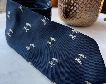 vintage dancing bear and deer necktie 80s 70s petoskey michigan, who would win