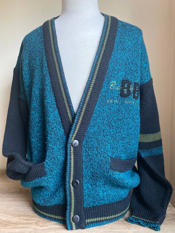 90s cardigan, bugle boy sweater, cardigan sweater,