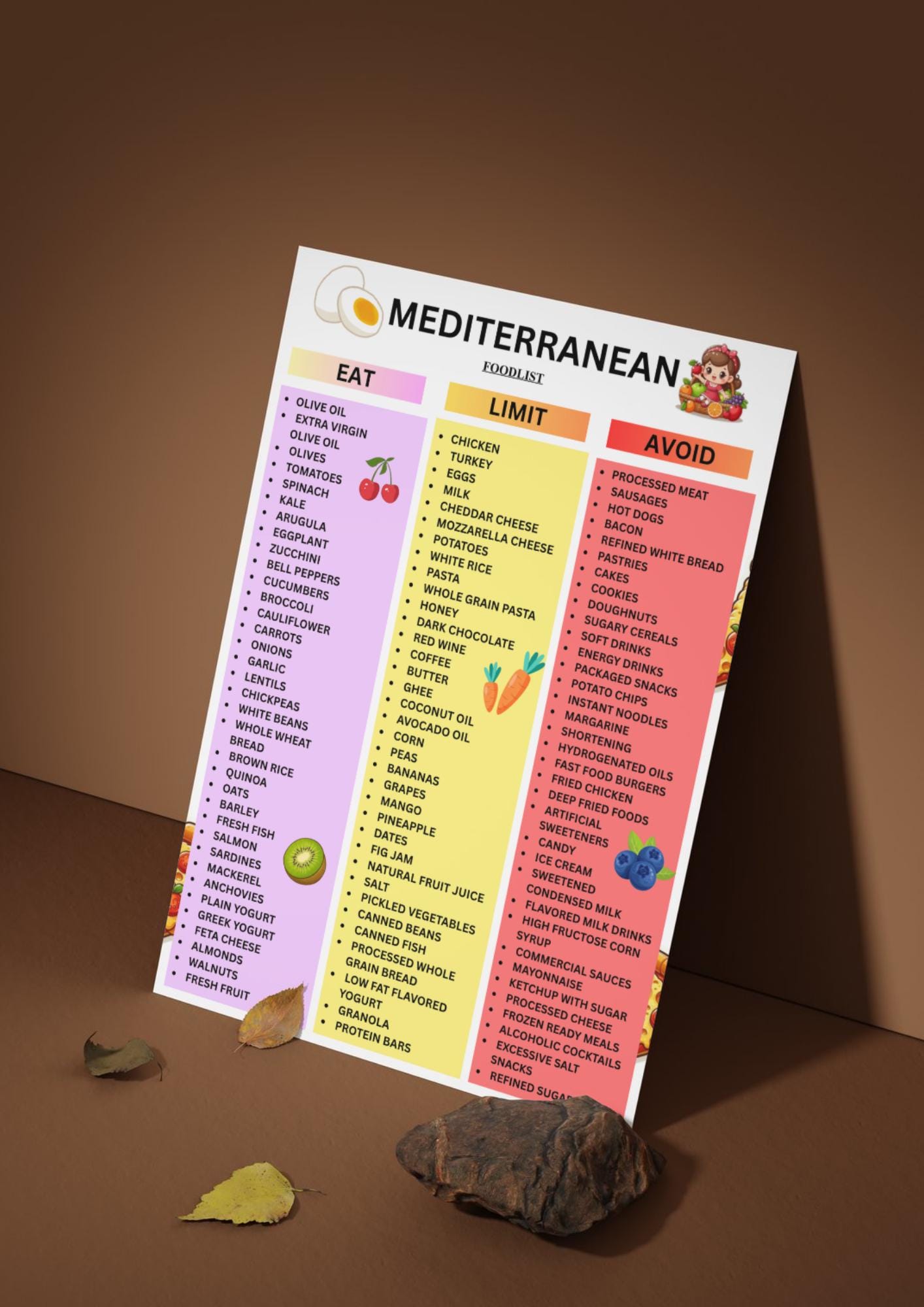 Mediterranean Diet Food List, List of Foods Mediterranean Diet ...