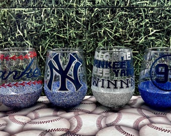 Custom Glitter Stemless Wine Glasses (Set of 4) – Pick Your Theme!