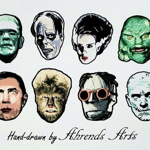 Hand Drawn Movie Monster Stickers