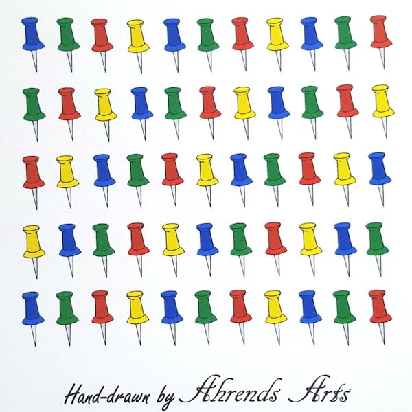Thumb Tack Stickers - Etsy