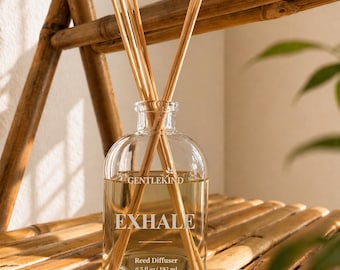 Dyfuzor z patyczkami Exhale | Bergamotka, cytryna, kopal – zapach do domu