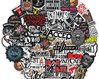 Legendary Rock Band Stickers – Heavy Metal Vinyl Decals For Laptop, Fan Rock (60 pcs)