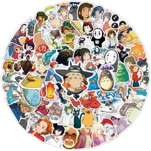 60pcs Studio Ghibli Stickers Miyazaki Hayao Vinyl Decals for Kids, Laptop image 4