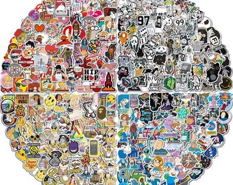 400PCS Waterproof Vinyl Stickers, Random Decals for Adults, Laptops, Water Bottles,
