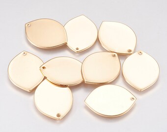 4 Detailed Four-Leaf Brass Rivet Findings Medium