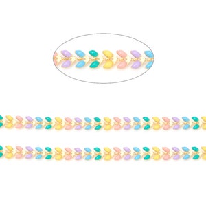Colorful Enamel Brass Fish Scale Necklace Chain Unwelded, With Enameled ...