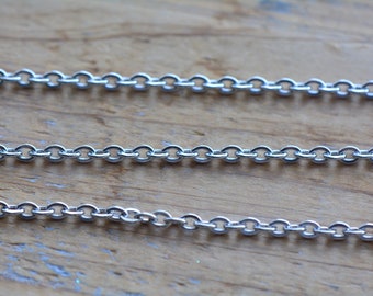 23.6" Surgical Stainless Necklace Chain• 3.1mm Thick Chain • Jewelry Making Supplies•w/ lobster claw clasps (in bucket on shelf)