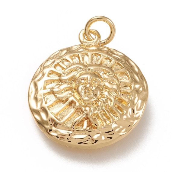 Vintage Brass Woman Charm with 14kt Gold Fill Jump Ring Vintage Brass Woman Charm with 14kt Gold Fill Jump Ring