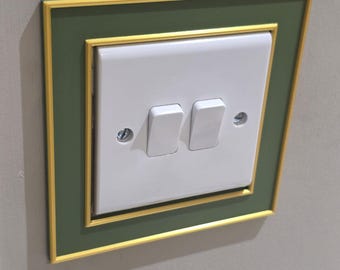 Marco para interruptor de luz con borde lineal Dado 2 colores para borde de interruptor de luz, cubierta para interruptor de luz, interruptor de luz impreso en 3D.