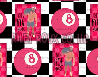 Koe & 8 Ball Seamless Pattern | Digital Download | PNG File