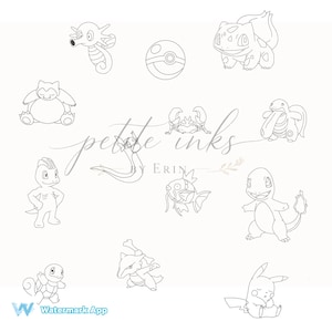 Cute Pokémon flash sheet- digital download