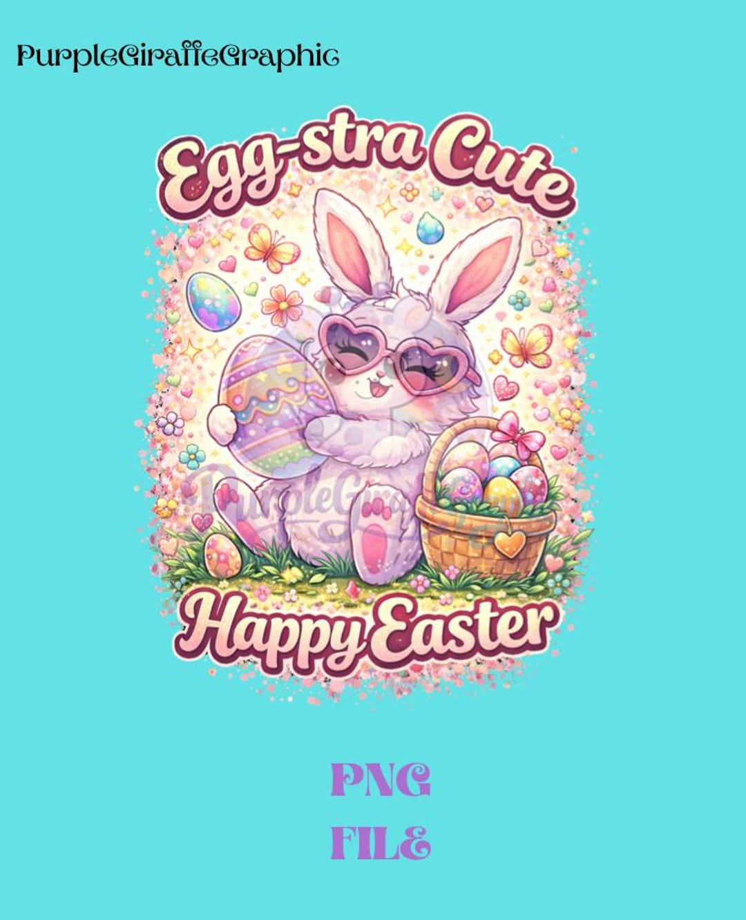Eggstra Cute Easter PNG | Cute Bunny Easter PNG | Easter Sublimation ...