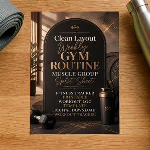 Split Training PDF, Strength Schedule Planner, Muscle Group Workout Organizer