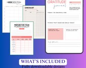 Health and Fitness Planner Printable, Workout Tracker, Meal Planner, Wellness Journal, Habit Tracker Bundle, Health Fitness Planner