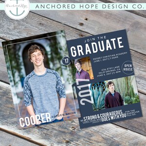 Graduation Announcement Christian High School Graduation | Etsy