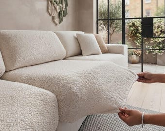 Waterproof Sofa Cushion Cover | Stretch Couch Seat Cover | Washable Sofa Slipcover | Non Slip Furniture Protector | Recliner Loveseat Cover